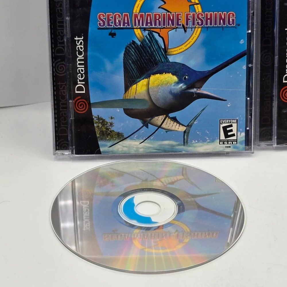 Sega Marine Fishing & Reel Fishing Wild Dreamcast NTSC-U Blue Arcade Game